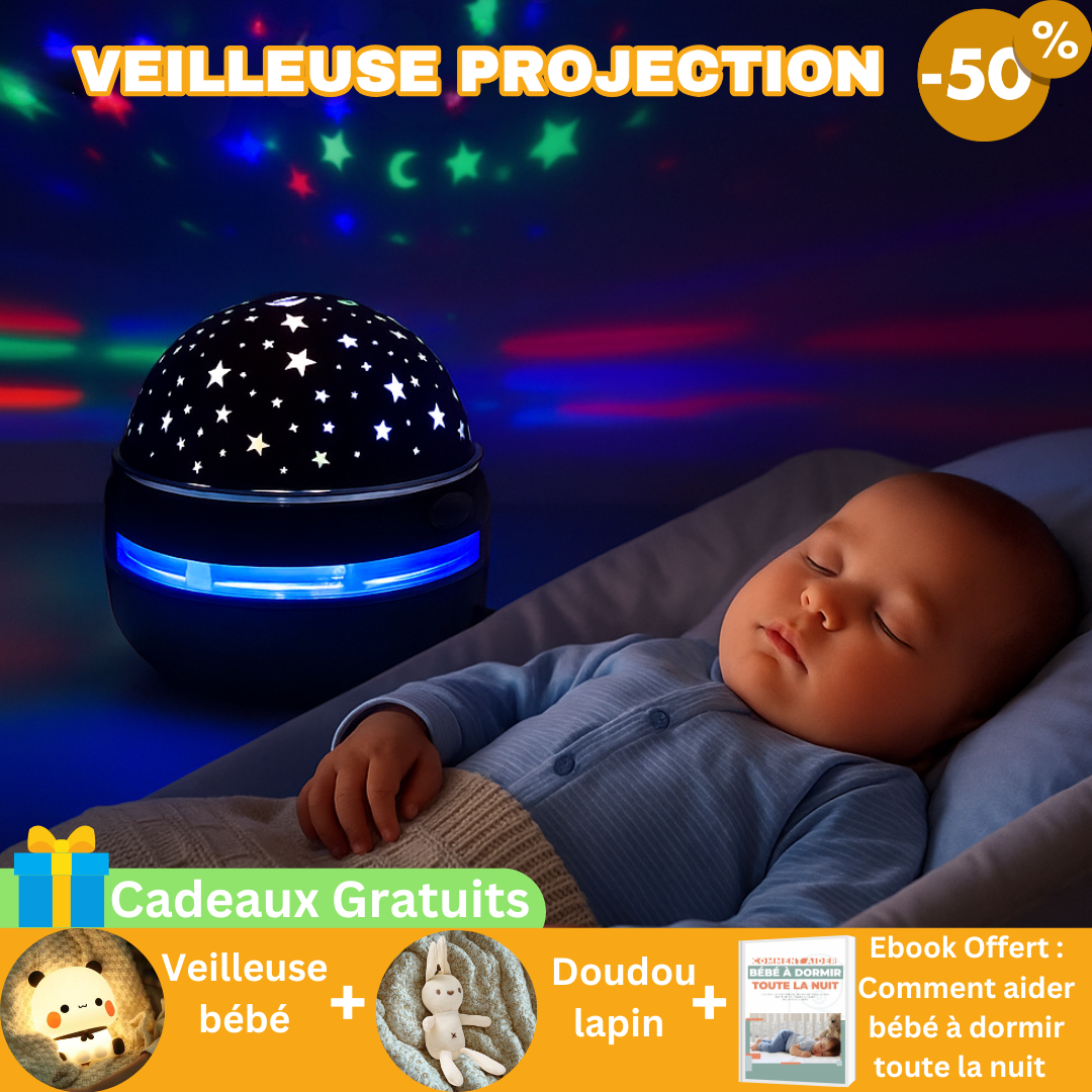veilleuse-bébé-projection-plafond-étoilé