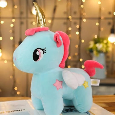 Peluche licorne MagicSoft - doudou câlin en tissu premium hypoallergénique 30cm.