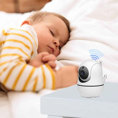 Sieste d’un bébé surveillé par une Camera bebe HD.