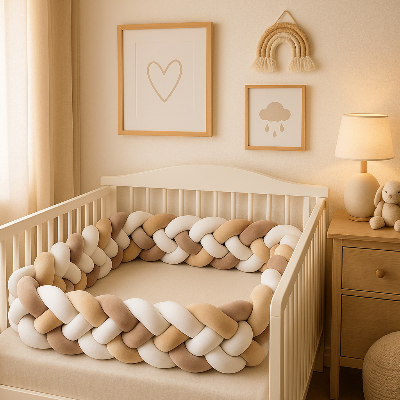 tour-de-lit-bebe-beige-blanc-brun-3brins-épais